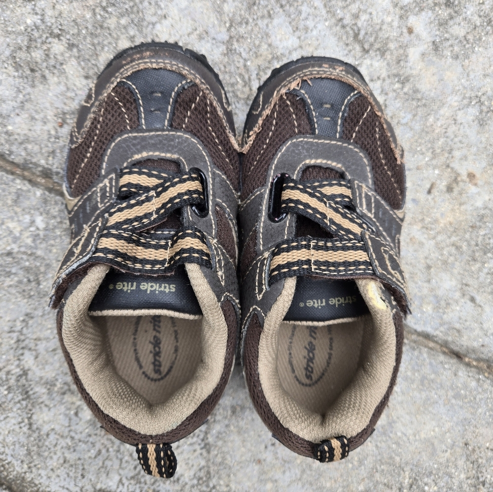 Stride Rite Little Kids Clayton Toddler 8.5 Wide Brown Sneaker
